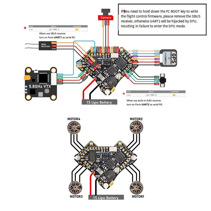FBIL-F435 NEO 1S AIO ตัวควบคุม - Fpv Drone Flight Controller บทวิจารณ์และราคา