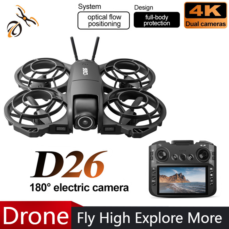 โดรน D26 4K ถ่ายภาพทางอากาศ HD - Fpv Drone Charger บทวิจารณ์และราคา