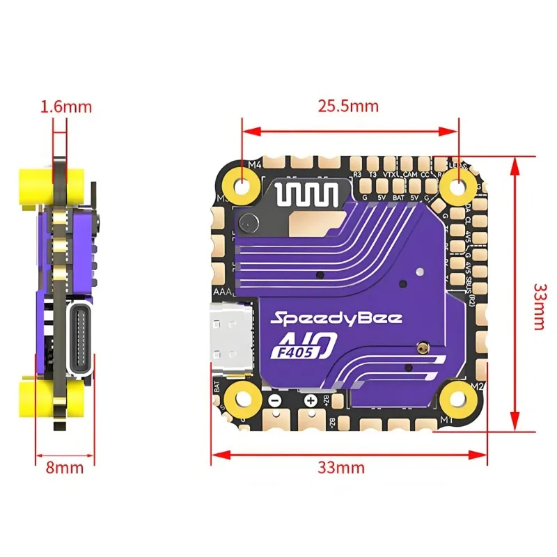 SpeedyBee F405 AIO Flight Cont - Fpv Drone Quadcopter บทวิจารณ์และราคา