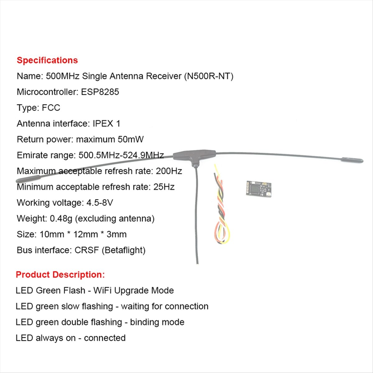 ตัวรับสัญญาณ 500MHz 500.5MHz-5 - Fpv Drone Receiver บทวิจารณ์และราคา